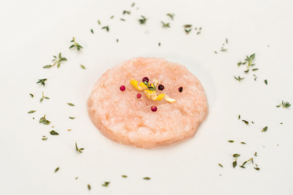 Tartare di gambero viola di Mazara