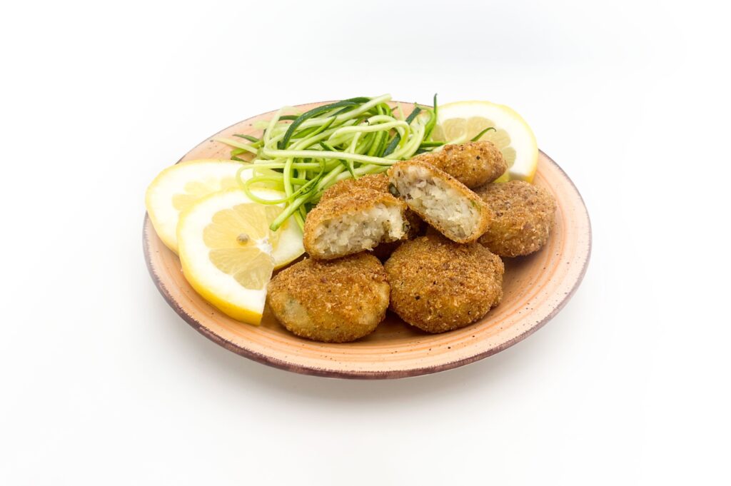 mini hamburger di merluzzo panato