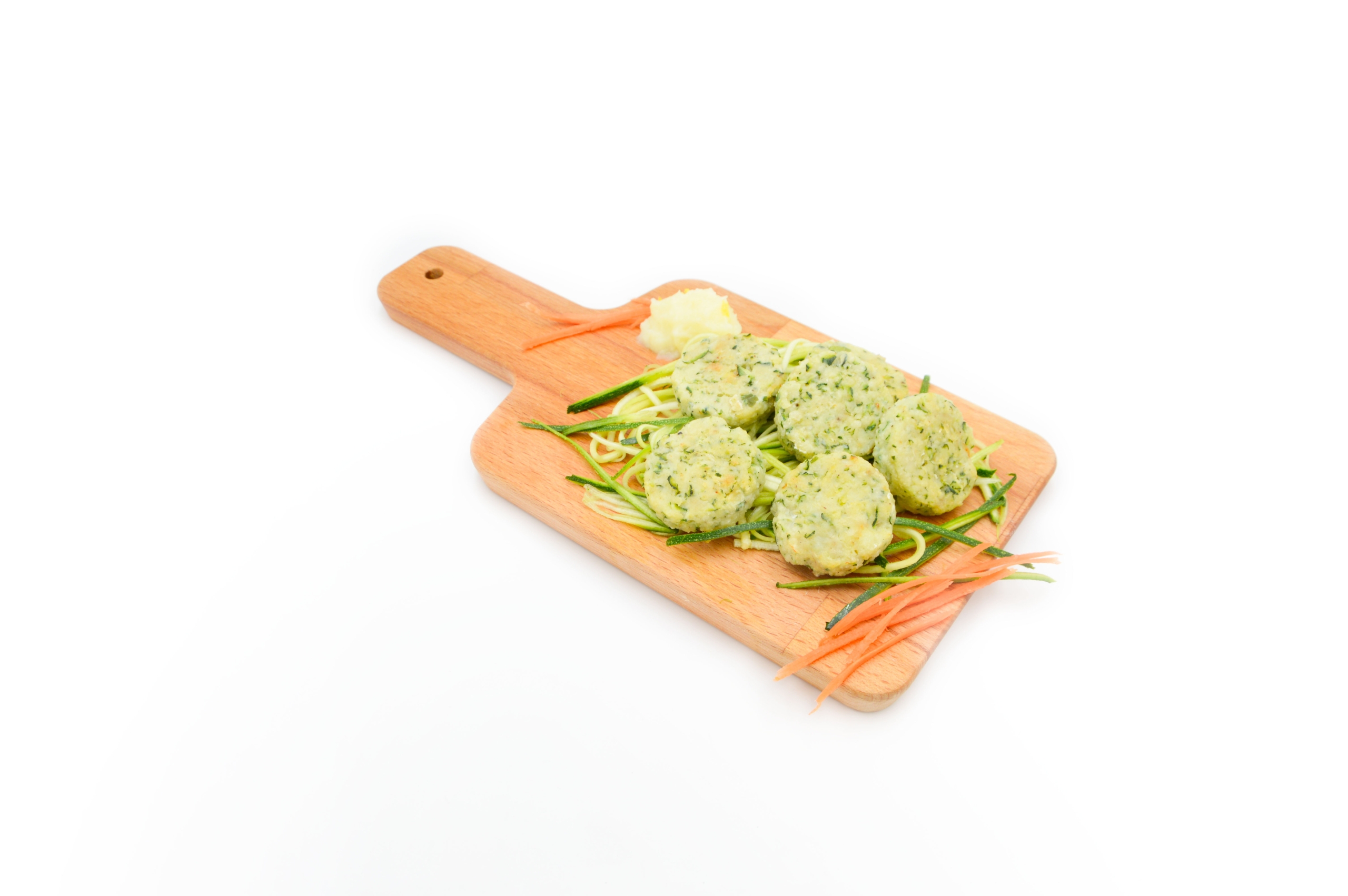 mini hamburger merluzzo e zucchine