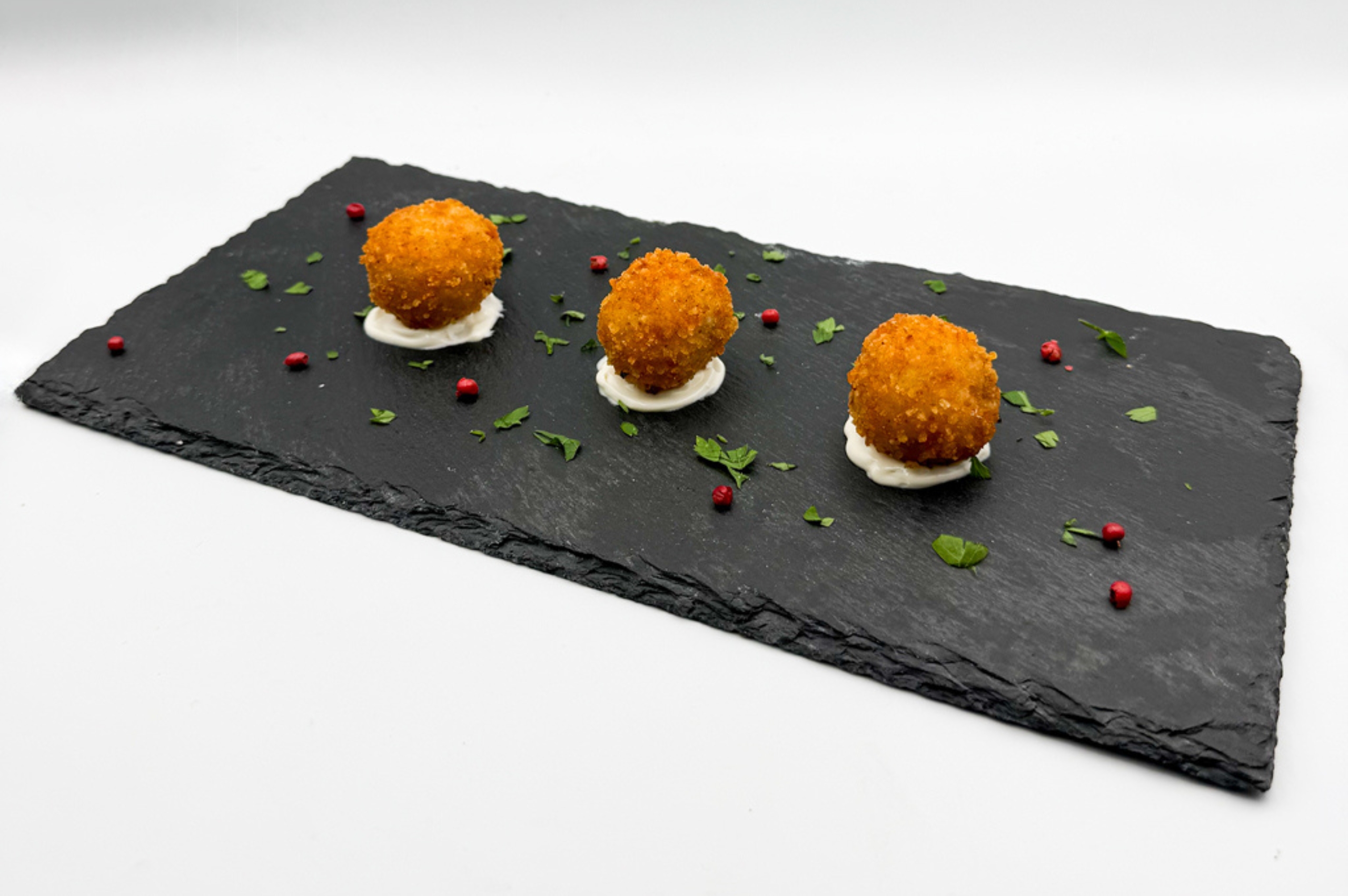 crocchette di mercluzzo al curry e mango
